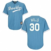 Los Angeles Dodgers #30 Maury Wills Light Blue Cooperstown Stitched Jersey JiaSu